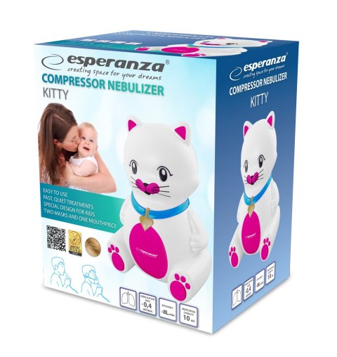 ECN003 Esperanza inhalator/nebulizator kompresorowy kitty ECN003 Esperanza inhalator/nebulizator kompresorowy kitty