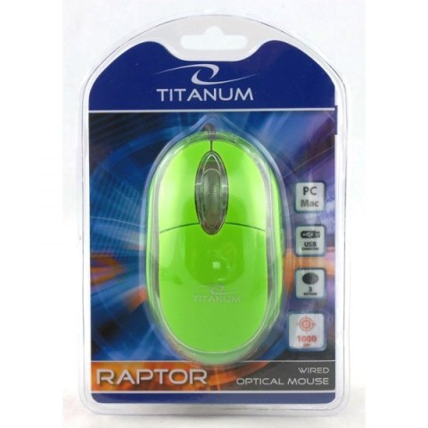 TM102G Titanum mysz przewod. 3d opt. usb raptor zielona TM102G Titanum mysz przewod. 3d opt. usb raptor zielona