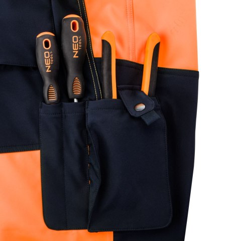 Spodnie robocze ostrzegawcze softshell, pomarańczowe, rozmiar XXXL Spodnie robocze ostrzegawcze softshell, pomarańczowe, rozmiar XXXL