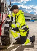 Spodnie robocze ostrzegawcze softshell, żółte, rozmiar XXL