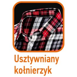 Koszula flanelowa krata czerwono-czarno-biała, rozmiar M