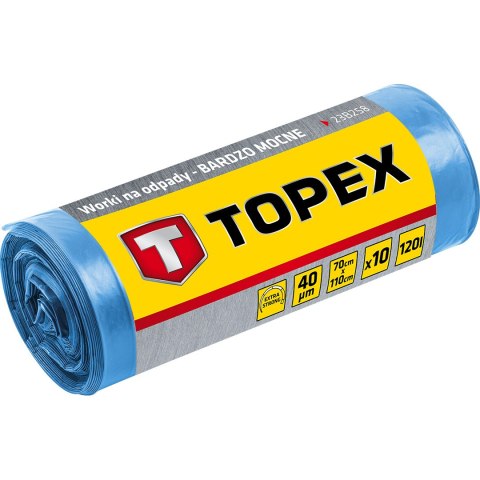 Worki na odpady 120 L, niebieskie, 40 mic Worki na odpady 120 L, niebieskie, 40 mic