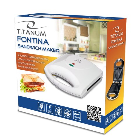TKT006W Titanum opiekacz do kanapek fontina 1000w TKT006W Titanum opiekacz do kanapek fontina 1000w