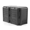 Kompostownik modułowy dwukomorowy 800L czarny IKLM800C-S411