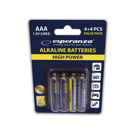 EZB104 Esperanza baterie alkaliczne aaa 8szt blister EZB104 Esperanza baterie alkaliczne aaa 8szt blister