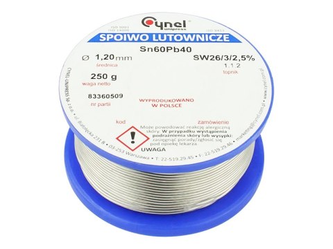 9412# Cyna 1,20/250g/spoiwo lc60-sw26 cynel 9412# Cyna 1,20/250g/spoiwo lc60-sw26 cynel