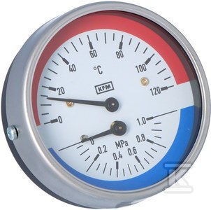 TERMOMANOMETR WP80T R1/2 1,0MPA/120ST.C TERMOMANOMETR WP80T R1/2 1,0MPA/120ST.C