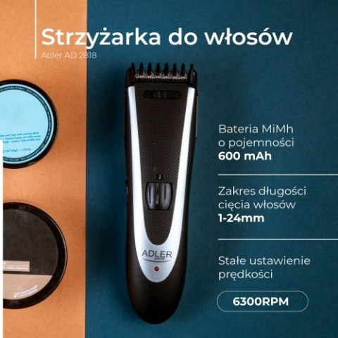 AD 2818 Strzyżarka do włosów | 24 długości cięcia | ostrza ze stali szlachetnej | AD 2818 Strzyżarka do włosów | 24 długości cięcia | ostrza ze stali szlachetnej |