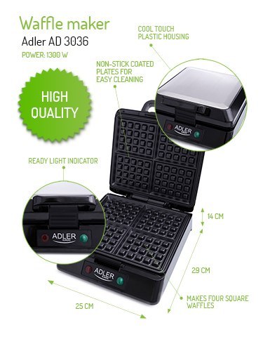 AD 3036 Gofrownica 1500 w AD 3036 Gofrownica 1500 w