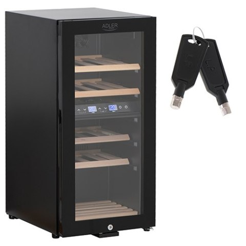 AD 8080 Lodówka na wino 24 butelki/ 60 litrów AD 8080 Lodówka na wino 24 butelki/ 60 litrów