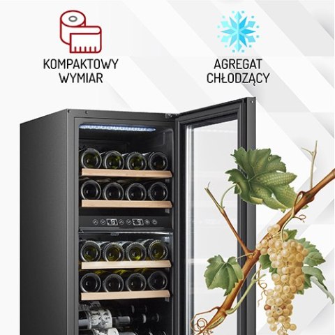 AD 8080 Lodówka na wino 24 butelki/ 60 litrów AD 8080 Lodówka na wino 24 butelki/ 60 litrów