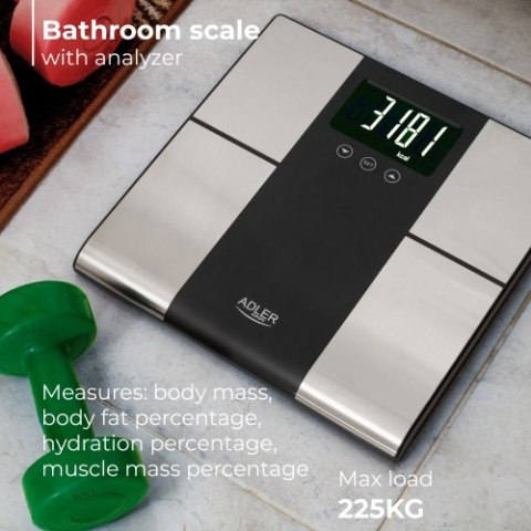 AD 8165 Waga łazienkowa z analizatorem - 225kg AD 8165 Waga łazienkowa z analizatorem - 225kg
