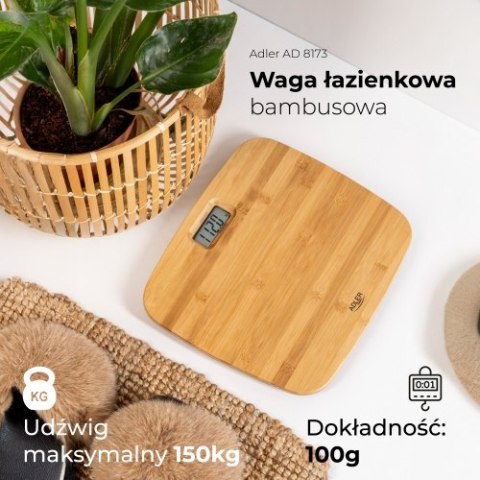 AD 8173 Waga łazienkowa bambusowa AD 8173 Waga łazienkowa bambusowa
