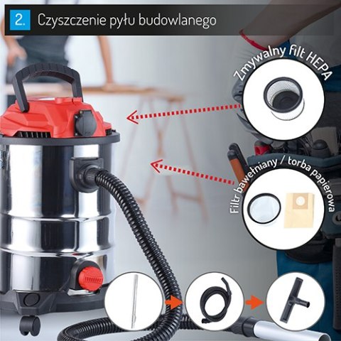CR 7045 Prof. odkurzacz przemysłowy z gniazdem narzędziowym CR 7045 Prof. odkurzacz przemysłowy z gniazdem narzędziowym