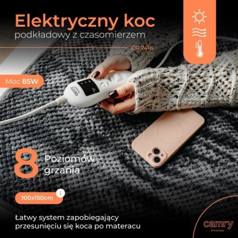 CR 7416 Elektryczny koc podkładowy z czasomierzem (1) CR 7416 Elektryczny koc podkładowy z czasomierzem (1)