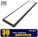 Panel led sufitowy 120x30 36w lampa slim kaseton 3000k ciepły+ ramka natynkowa czarna