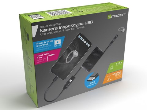 Kamera endoskopowa Tracer HardWire 5M 7MM LED USB (USB-C) Kamera endoskopowa Tracer HardWire 5M 7MM LED USB (USB-C)