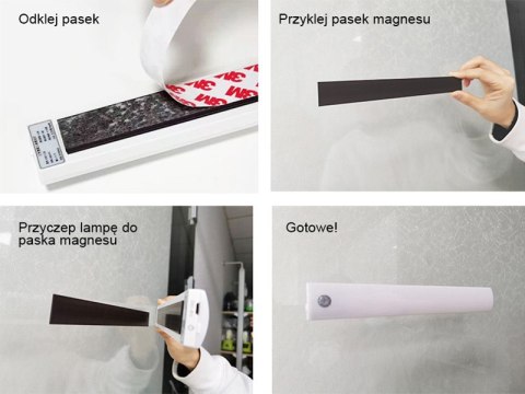 Lampka LED TRACER "M" magnetyczna z czujnikiem PIR 600 mAh Lampka LED TRACER "M" magnetyczna z czujnikiem PIR 600 mAh