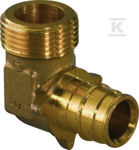 Q&E KOLANO Z GWINTEM ZEWN.PL 25-G3/4"M