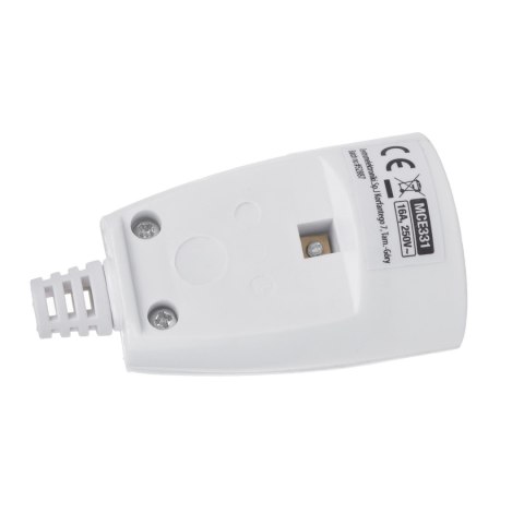 Gniazdo proste 230V na kabel z uziemieniem Maclean, typ E (francuski), 16A, 250V białe, MCE331 Gniazdo proste 230V na kabel z uziemieniem Maclean, typ E (francuski), 16A, 250V białe, MCE331