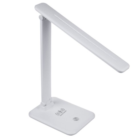 Lampka biurkowa LED Maclean, max. 9W, 220-240V AC, możliwość zmiany barwy, ściemnialna, ładowarka bezprz., 450lm, MCE616 W Lampka biurkowa LED Maclean, max. 9W, 220-240V AC, możliwość zmiany barwy, ściemnialna, ładowarka bezprz., 450lm, MCE616 W