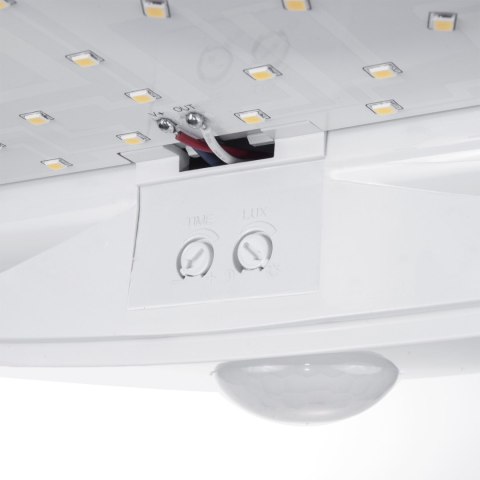 Lampa LED z czujnikiem ruchu Maclean, na podczerwień, kolor biały, 10W, IP44, barwa naturalna biała (4000K), 900lm, MCE357 W Lampa LED z czujnikiem ruchu Maclean, na podczerwień, kolor biały, 10W, IP44, barwa naturalna biała (4000K), 900lm, MCE357 W