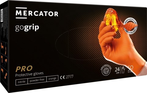 Rękawice nitrylowe pomarańczowe mercator gogrip orange 50 sztuk rozmiar l Rękawice nitrylowe pomarańczowe mercator gogrip orange 50 sztuk rozmiar l