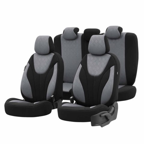 Komplet pokrowców na fotele samochodowe otom ruby 1202 grey/black 3-zip Komplet pokrowców na fotele samochodowe otom ruby 1202 grey/black 3-zip