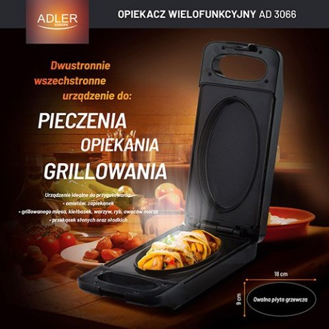 AD 3066 Opiekacz wielofunkcyjny - opiekanie, pieczenie, grillowanie AD 3066 Opiekacz wielofunkcyjny - opiekanie, pieczenie, grillowanie