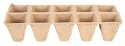 Rozsadniki torfowe małe (2x5 otworów) 22 x 8.5 x 5.5 cm, 10 szt.