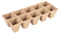 Rozsadniki torfowe małe (2x5 otworów) 22 x 8.5 x 5.5 cm, 10 szt.