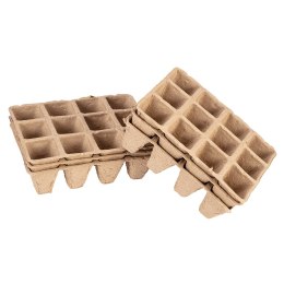 Rozsadniki torfowe małe (3x4 otwory) 16 x 12 x 4.5 cm, 5 szt.