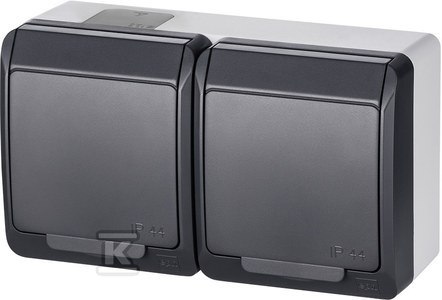GN.2X2P+Z N/T IP44 ANTRACYT HERMES