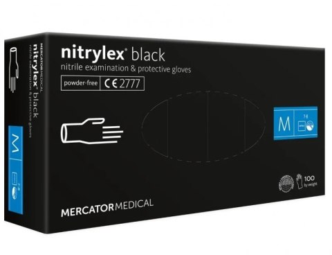 Rękawice nitrylowe czarne mercator nitrylex basic rozmiar l 100 szt. Rękawice nitrylowe czarne mercator nitrylex basic rozmiar l 100 szt.