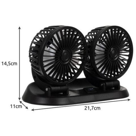 Wentylator samochodowy 12V podwójny Xtrobb 23222 Wentylator samochodowy 12V podwójny Xtrobb 23222