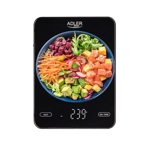 AD 3177 black Waga kuchenna 10kg ładowana przez usb AD 3177 black Waga kuchenna 10kg ładowana przez usb