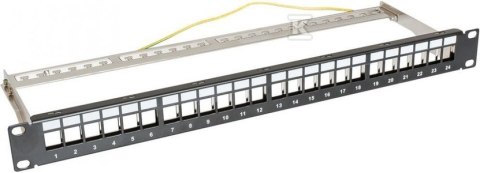 PANEL NIEWYPOSAŻONY 19" 1U, CZARNY