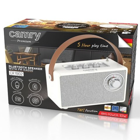 CR 1902 White Radio fm z bluetooth - usb-c CR 1902 White Radio fm z bluetooth - usb-c