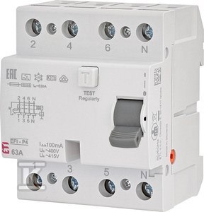 EFI-P4 A 63/0.1 WYŁ.RÓŻNIC-PRĄD. EFI-P4 A 63/0.1 WYŁ.RÓŻNIC-PRĄD.