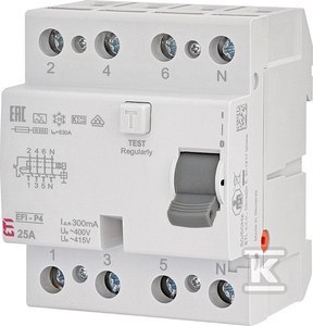 EFI6-P4 25/0,03A,AC-WYŁ.RÓŻNICOWOPRĄ