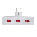 ELK307W Esperanza rozgałęźnik elektr. 3 gn. wł. biały