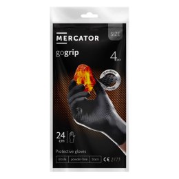 Rękawice nitrylowe czarne mercator gogrip black 4 szt. rozmiar xl