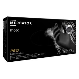 Rękawice nitrylowe mercator moto black rozmiar l 100szt.