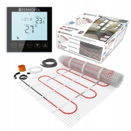 1,5m2 Zestaw mata grzewcza z termoregulatorem TF-H1 Black Mark II (czarny)