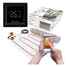 4,5m2 Zestaw mata grzewcza z termoregulatorem TF-H6 WIFI Black (czarny)