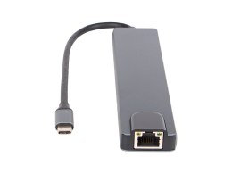 86-077# Rozgałęźnik usb-c hub rj45 + hdmi 100w k-08