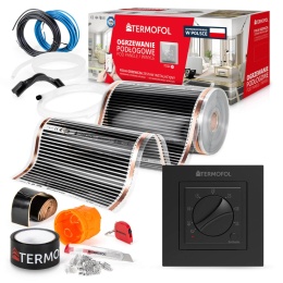 1m2 - Zestaw folii o szerokości 50 cm mocy 80W/m2 z akcesoriami z termoregulatorem TF-H3.BLACK