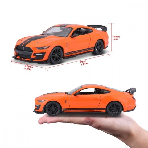 Model kompozytowy 2020 mustang shelby gt500 pomarańczowy 1:24 Model kompozytowy 2020 mustang shelby gt500 pomarańczowy 1:24