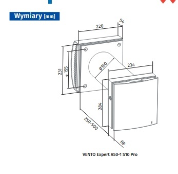 Rekuperacja VENTO EXPERT A50-1 S10 W V.2- biały Rekuperacja VENTO EXPERT A50-1 S10 W V.2- biały