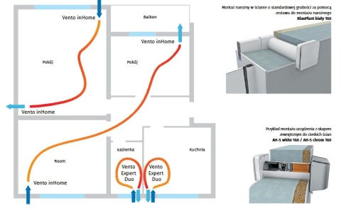 Rekuperacja VENTO INHOME Wi-Fi czarna – Inteligentna wentylacja Rekuperacja VENTO INHOME Wi-Fi czarna – Inteligentna wentylacja